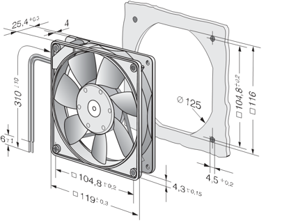 Imagem de MICRO VENTILADOR 4414 F EBM